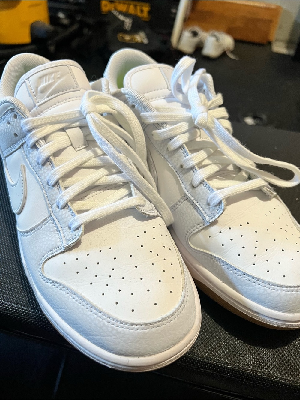 Nike Dunk Low White with Gum Sole - Picture 10 of 11